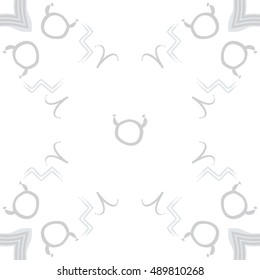 Pattern of zodiac signs. Hand drawn.