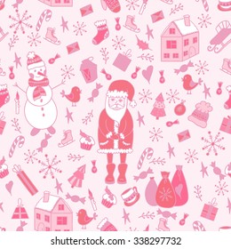 Pattern.Christmas greeting card template, vector Merry Christmas.