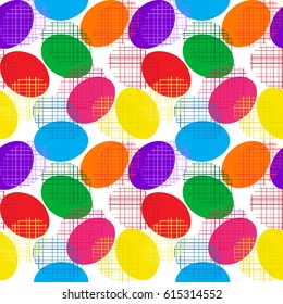 Pattern.Easter eggs abstract, geometric, figure, circle,shapes,mesh,network,netting seamless pattern,Mesh netting,Vector illustration