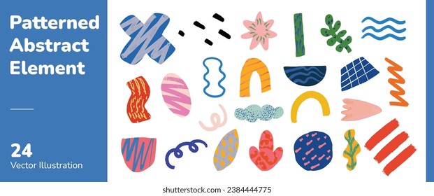 Patterned Abstract Scribble Doodle Shape