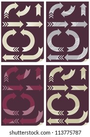 patterned arrows set on dark