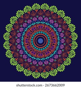 Patterned Art Illustration for Colorful Wallpaper, Decor, Textile, and Background