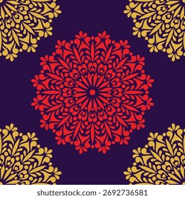 Patterned Art Illustration for Colorful Wallpaper, Decor, Textile, and Background