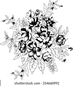 patterned background beautiful bouquet
