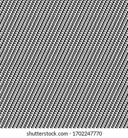 Patterned background with larger or smaller short lines. Abstract knit texture. Graphics in black and white.