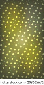 Patterned background with pretty scattered stars, yellow gradient,9:16 ratio size
