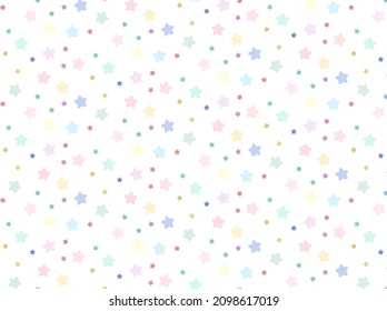 Patterned background with scattered stars, pastel colors