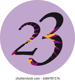 Plantilla de diseño con logotipo color naranja morado con estampado 23