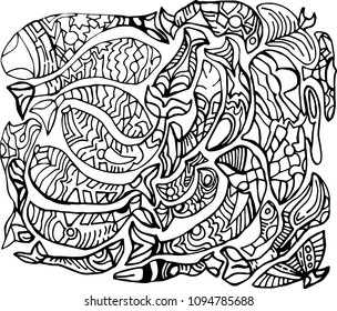 Patterned bodies of fish. For any design. For fashion 