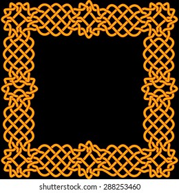 Patterned border in Celtic style consisting of knots and tangles
