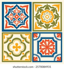 patterned ceramic floor vector illustration design