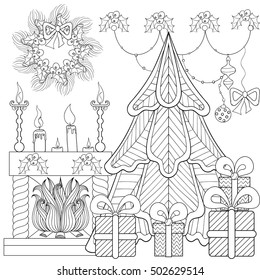 Holiday Coloring Images, Stock Photos &amp; Vectors | Shutterstock