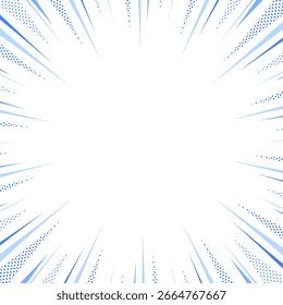 Patterned concentration line, background frame, pop design, square size