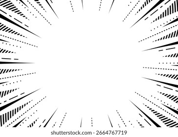 Linha de concentração padronizada, quadro de fundo, design pop