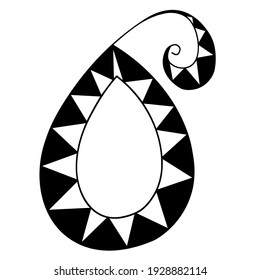 Patterned curls close-up on a white background. Fragments of vector graphics. Material for creating ornaments and seamless designs.
