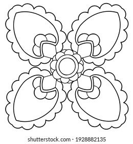 Patterned curls close-up on a white background. Fragments of vector graphics. Material for creating ornaments and seamless designs.