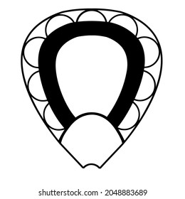 Patterned curls close-up on a white background. Fragments of vector graphics. Material for creating ornaments and seamless designs.