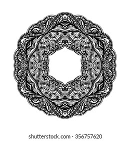 Patterned decorative element  form ring on white background