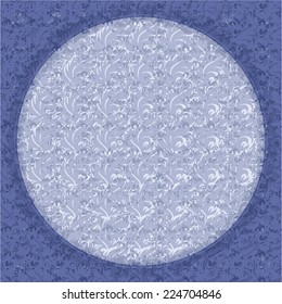 Patterned drawing of curls in the form of a square frame