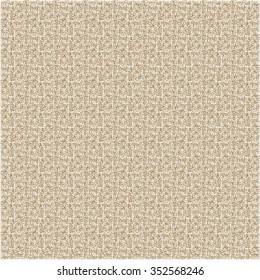 Patterned fabric. Beige textured background. Abstract vector.