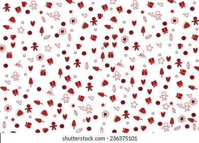 Patterned fabric on Christmas Day Foundation.