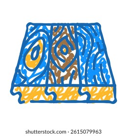 patterned flooring doodle icon sketch vector. patterned flooring sign. isolated symbol illustration