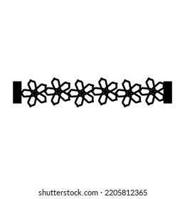 Plantilla de pulsera floral pateada para corte de máquinas y fabricación de joyas
