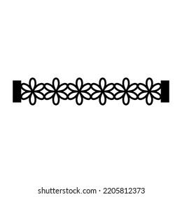 Patterned Floral Bracelet Template for Cutting Machine and Jewelry Making