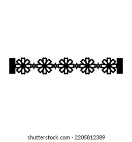 Patterned Floral Bracelet Template for Cutting Machine and Jewelry Making
