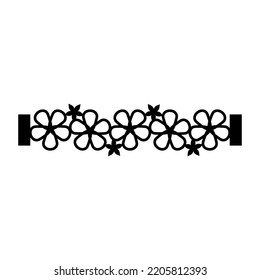 Patterned Floral Bracelet Template for Cutting Machine and Jewelry Making