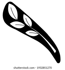 A patterned fragment. Vector graphic element on a white background close-up. Material for creating ornaments and seamless patterns.