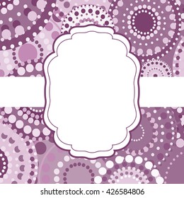 Patterned frame background invitation circular ornament pink