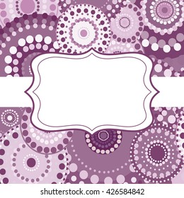Patterned frame background invitation circular ornament pink