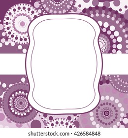Patterned frame background invitation circular ornament pink