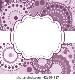 Patterned frame background invitation circular ornament pink