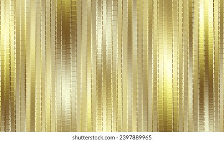 Patterned Glass Gold Texture Illustrations. Glare effect. Abstract gold surface for design prints. Frosted Glass Background. Vector illustration