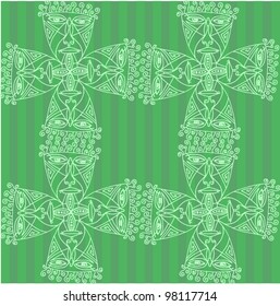 patterned green background