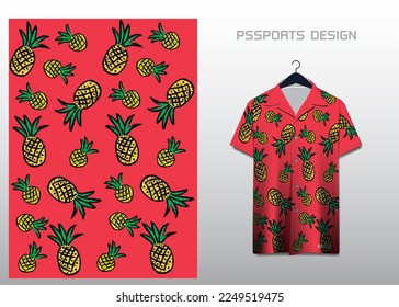 Patterned Hawaiian shirt vector background image For making backgrounds for aloha shirt wallpaper or various backdrops.