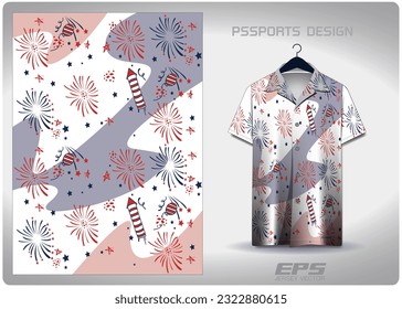 Patterned Hawaiian shirt vector background image For making backgrounds for aloha shirt wallpaper or various backdrops.
