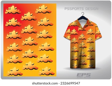 Patterned Hawaiian shirt vector background image For making backgrounds for aloha shirt wallpaper or various backdrops.