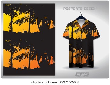 Patterned Hawaiian shirt vector background image For making backgrounds for aloha shirt wallpaper or various backdrops.