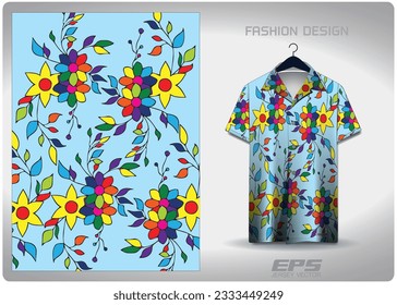 Imagen de fondo vectorial de camisas hawaianas estampadas Para hacer fondo para papel tapiz de camisas aloha o varias telarañas.