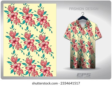 Patterned Hawaiian shirt vector background image For making backgrounds for aloha shirt wallpaper or various backdrops.