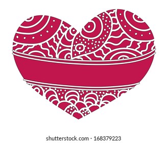 patterned heart on a background