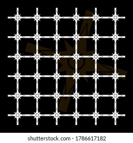 Patterned icon with large shadow