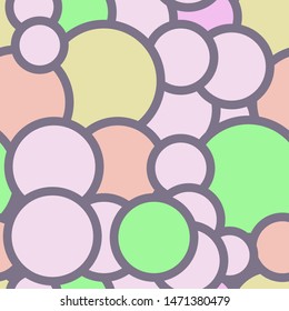 Patterned illustration of an abstract background made of circles