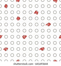 Patterned illustration with circles