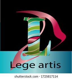 Patterned L Letter, Logo Design on a black background