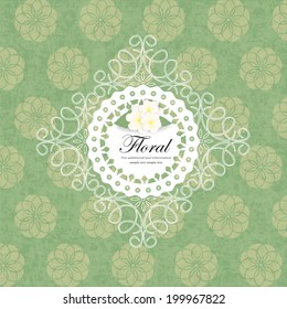Patterned label in vintage style.