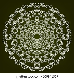 Patterned lace rosette, snowflake